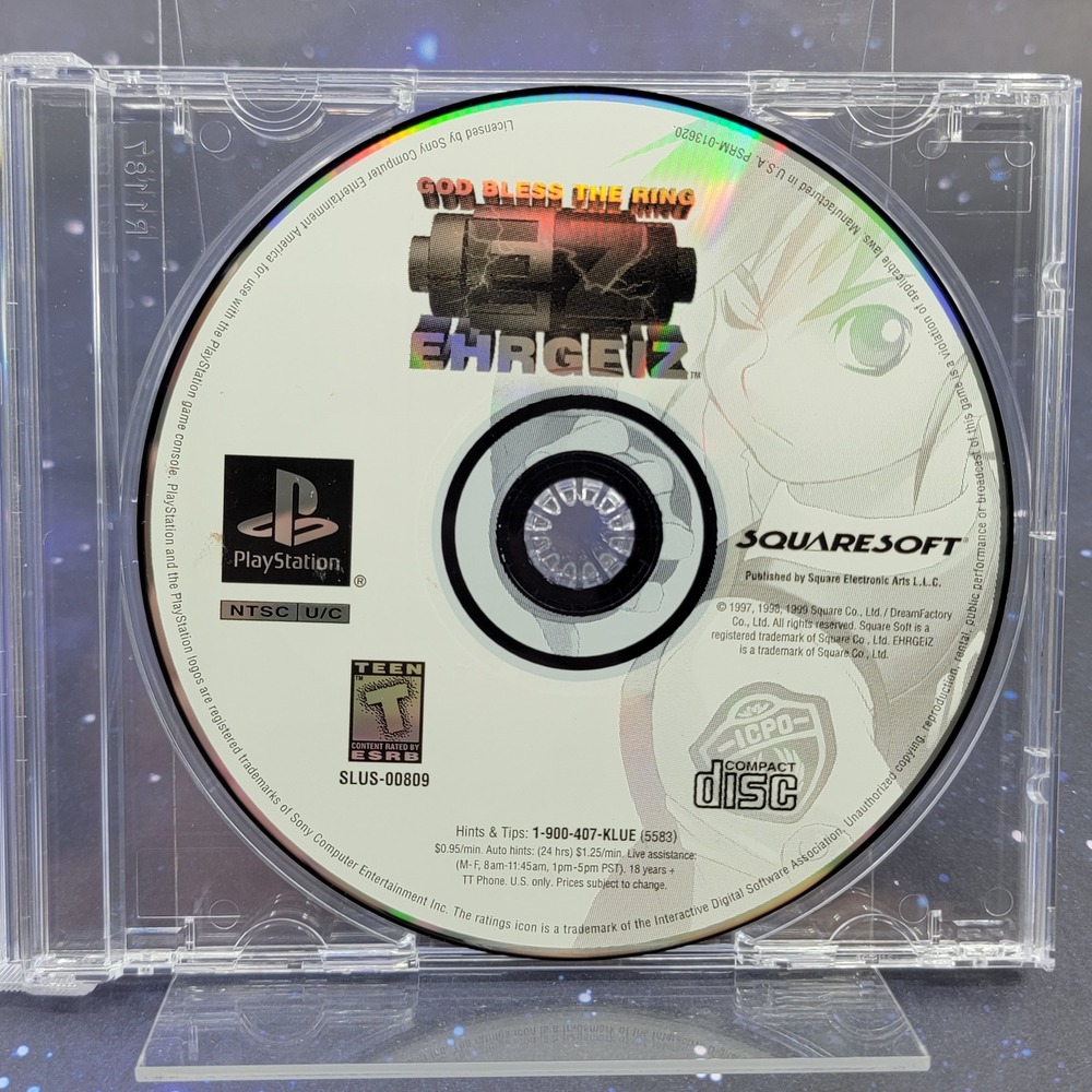 Ehrgeiz God Bless the Ring Sony PlayStation PS1 Squaresoft Video Game Disc Only